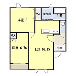 Geo2 2LDKの間取図画像