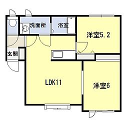 間取図画像 2LDK