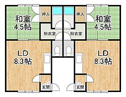 光南ハイツ 1DKの間取図画像