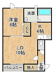 N&H 1LDKの間取図画像