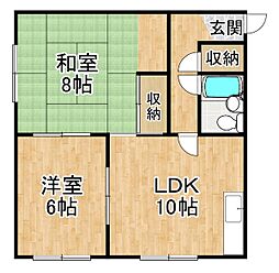 パールハイム 2LDKの間取図画像