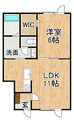 LIFE5 1LDKの間取図画像