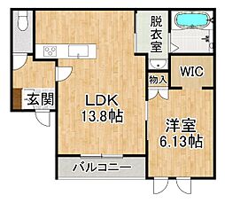 NEST 1LDKの間取図画像