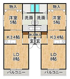 Vermeer 1LDKの間取図画像