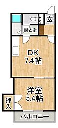 コーポラスYOSHITO 1DKの間取図画像