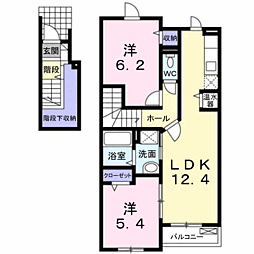 テー.オーブ 2LDKの間取図画像
