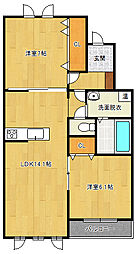 カーサレジーナ 2LDKの間取図画像