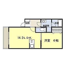 Estancia1 1LDKの間取図画像
