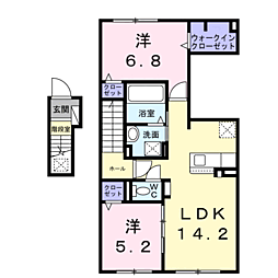 ソナーレII 2LDKの間取図画像
