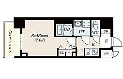 S-RESIDENCE名駅North 1Kの間取図画像
