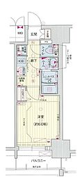 プレサンスNAGOYAシティオ 1Kの間取図画像