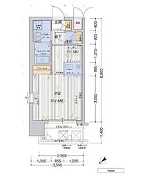プレサンス鶴舞駅前ブリリアント ワンルームの間取図画像