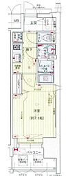 プレサンスNAGOYAファスト 1Kの間取図画像