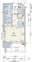 プレサンス桜通グレイス 1Kの間取図画像