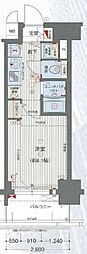 プレサンス名古屋STATIONアブソリュート 1Kの間取図画像