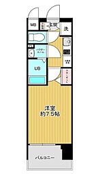 プレサンス名古屋STATIONディーヴァ 1Kの間取図画像