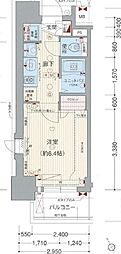 プレサンス鶴舞公園WEST 1Kの間取図画像