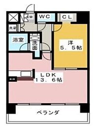 Ceres賑町 1LDKの間取図画像