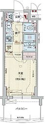 プレサンス泉アーバンゲート 1Kの間取図画像