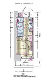 プレサンス上前津ディアシス 1Kの間取図画像