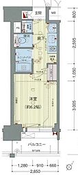 プレサンス名古屋STATIONビジュ 1Kの間取図画像