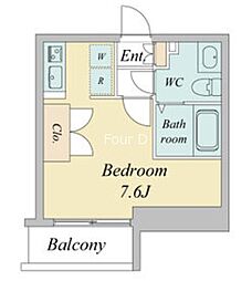 ライブコート丸の内 ワンルームの間取図画像