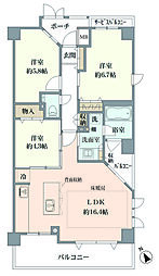 グランベル練馬北町3フォーシーズンズガーデン 3LDKの間取図画像