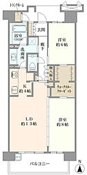 東京ソシオグランデ 2LDKの間取図画像