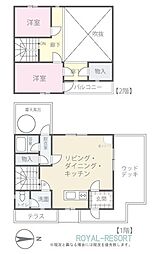 鳥井原ログハウス 2LDKの間取り