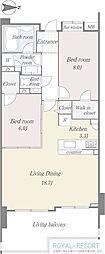 レーベンリゾシア軽井沢 2LDKの間取図画像