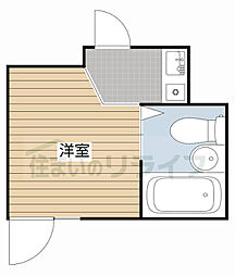 東急東横線 中目黒駅 徒歩4分の賃貸マンション 4階ワンルームの間取り