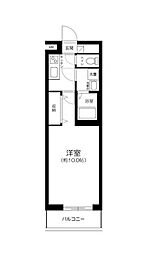 東京メトロ東西線 落合駅 徒歩3分の賃貸マンション 3階1Kの間取り