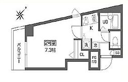 東京メトロ東西線 早稲田駅 徒歩10分の賃貸マンション 10階1Kの間取り