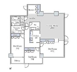 JR山手線 原宿駅 徒歩7分の賃貸マンション 2階3SLDKの間取り