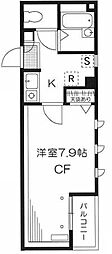 JR山手線 新大久保駅 徒歩8分の賃貸マンション 3階1Kの間取り