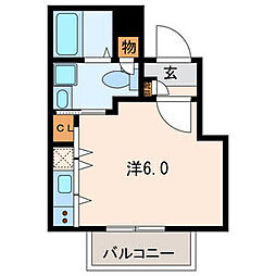 JR山手線 渋谷駅 徒歩9分の賃貸マンション 2階1Kの間取り