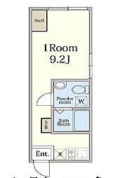 東京メトロ有楽町線 江戸川橋駅 徒歩5分の賃貸マンション 3階ワンルームの間取り