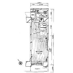 東京メトロ半蔵門線 表参道駅 徒歩12分の賃貸マンション 1階1Kの間取り