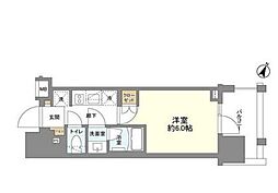 京王井の頭線 神泉駅 徒歩5分の賃貸マンション 9階1Kの間取り