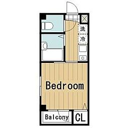 JR山手線 新大久保駅 徒歩7分の賃貸マンション 3階1Kの間取り