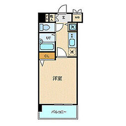 トーシンフェニックス芝アストラーレ 1Kの間取図画像