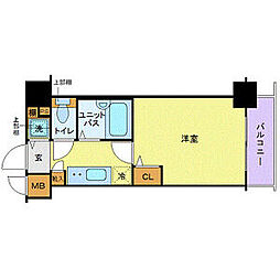 トーシンフェニックス芝浦ベイフォート 1Kの間取図画像