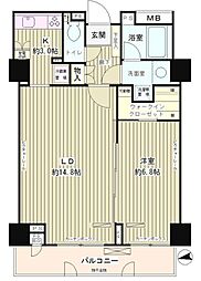 パーク・アヴェニュー神南 1LDKの間取図画像