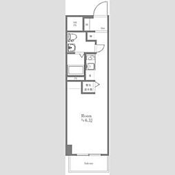 ライオンズガーデン池田山 ワンルームの間取図画像