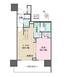 ザ・パークハウス渋谷美竹 1LDKの間取図画像