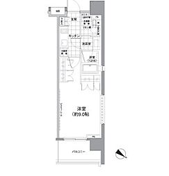 パークハビオ渋谷神山町 1Kの間取図画像