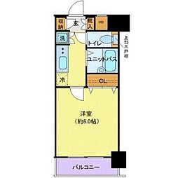 パレステュディオ五反田駅前 1Kの間取図画像