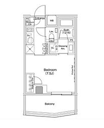 ザ・パークハビオ渋谷クロス 1Kの間取図画像