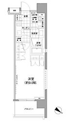 パークハビオ渋谷神山町 1Kの間取図画像