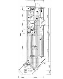 フィールA渋谷 ワンルームの間取図画像